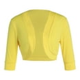thumbnail image 3 of Gupgi Women Shrug Cardigan Open Front Solid Color Bolero Jacket Cropped Coat, 3 of 7