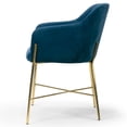 thumbnail image 4 of Set of 2 Beasley Black Faux Leather Dining Chair with Walnut Wood Legs, 4 of 5
