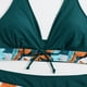 thumbnail image 4 of Bañador cómodo con almohadilla en el pecho sin aros para mujer, traje de baño dividido de talle alto con escote en V profundo OAVQHLG3B Store  lin121212, 4 of 4