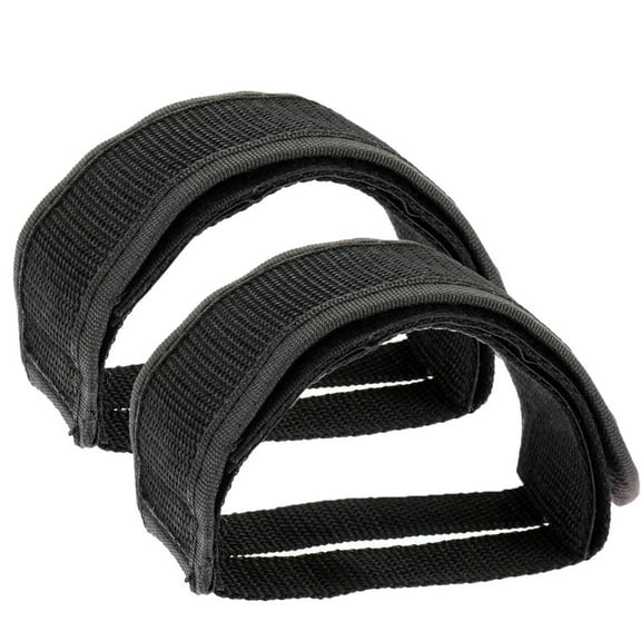 1 Pair Bike Pedal Straps Pedal Toe Clips Straps Tape for Fixed Gear Bike,Black
