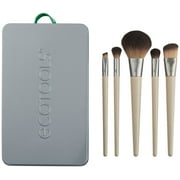 EcoTools Start the Day Beautifully Makeup Brush Kit with Storage Tray, 6 Piece Set