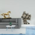 thumbnail image 2 of 2 Sets Miniature Horse Figurine Owl Figurine Sculpture Collectible Resin Craft for Living Room Office Shelf, 2 of 8