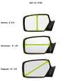 thumbnail image 5 of Mirror Glass and Adhesive | 99-07 Ford F250 F350 F450 Pickup / 02-12 E250 E350 Van / 00-05 Excursion SUV Driver Left Side Replacement -Fits UPPER TOWING MIRROR ONLY, 5 of 6
