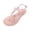 Light pink, variant on Jelly Sandals for Women Pearl Open Toe Flip Flops Summer Flat Beach Rain Shoes, 37