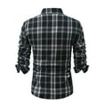 thumbnail image 7 of CYiJun Mens Plaid Shirts Casual Regular Fit Button Up Flannel Checked Plaid Shirts,Black L, 7 of 7