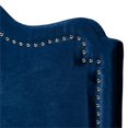 thumbnail image 3 of Baxton Studio Nadeen Contemporary Velvet Queen Headboard in Royal Blue, 3 of 6