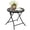 Black, variant on Folding Outdoor Side Table with Elegant Flower Cutout Design, Anti-Rust Round Metal Patio End Table, Portable & Space-Saving Small Nightstand for Porch, Yard, Balcony, Deck & Lawn