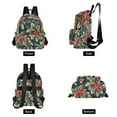 thumbnail image 4 of FORMRS Mini Backpack Purse for Women Quilted Travel Daypack Casual Shoulder Bag, Retro Christmas Poinsettia, 4 of 7