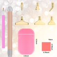 thumbnail image 2 of 19 Pieces Diamond Painting Pens Set Including 2 Pieces Diamond Drill Art Pens Gem Rhinestone Painting Pens 6 Pieces Multi Placers 10 Pieces Glue Clay 1 Anti-Slip Mat for Diamond Painting, 2 of 7