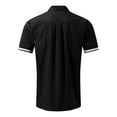 thumbnail image 6 of Edvintorg Streetwear Men's Cotton Linen Single-Breasted Unhooded Casual Sports Suit Short Sleeve and Shorts Set 2 Piece Oversized Clothing, 6 of 7