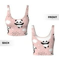 thumbnail image 6 of Uemuo Panda Pattern Women's Sports Bra - High Impact Support, Breathable, and Comfortable Athletic Bra for Running, Yoga, and Workouts, 6 of 9