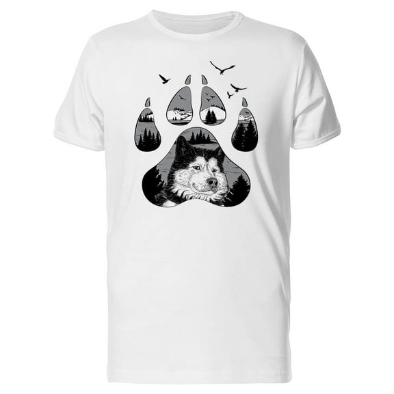 Wolf Paw With Wolf Inside Tee Men's -Image by Shutterstock