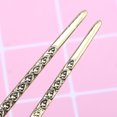 thumbnail image 2 of Pasador de pelo de doble punta en forma de U, moño de cristal, accesorio de peinado para mujeres y niñas (púrpura), 2 of 5