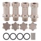 thumbnail image 1 of Adaptador de extensión de cubo hexagonal de aluminio de 4 piezas de 17 mm para coche modelo RC con relación 1:8 (color titanio), 1 of 8