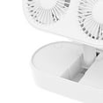 thumbnail image 3 of Desktop Double Blade Small Fan USB Mini Folding Desktop 2 Head Fan for Student Office Folding Dual Motor White, 3 of 5