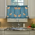 thumbnail image 2 of Yayeee Kitchen Curtains Tier Pair Light Filtering 27"x36" Rod Pocket Short Cafe Window Panel, Capybaras Swimming, 2 of 7