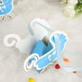 thumbnail image 6 of Efavormart 25 Pack | Blue Baby Paper Stroller Party Favor Gift Boxes, Cardstock Carriage Candy Boxes with Ribbon Ties - 4.5"x2"x4", 6 of 11