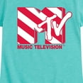 thumbnail image 3 of MTV - Candy Cane Logo - Toddler & Youth Girls Short Sleeve Graphic T-Shirt, 3 of 5
