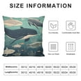 thumbnail image 5 of COMIO  Fish Throw Pillow Cover  Nature Nautical Ocean Sea Seaweed Coral Whale Shark Dolphin Rectangle Pillow Cases Home Decorative Cushion Cover for Bed Sofa Blue, 5 of 5