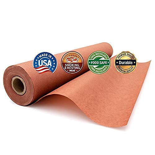 Pink Butcher Paper Roll (24 inches x 100 feet), Unbleached, Unwaxed & Uncoated for Smoking & Resting Meat by Paper Pros The Paper Factory LLC NA
