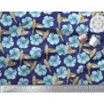 thumbnail image 3 of Soimoi Rayon Fabric Hummingbird & Floral Printed Fabric 1 Yard 42 Inch Wide, 3 of 3