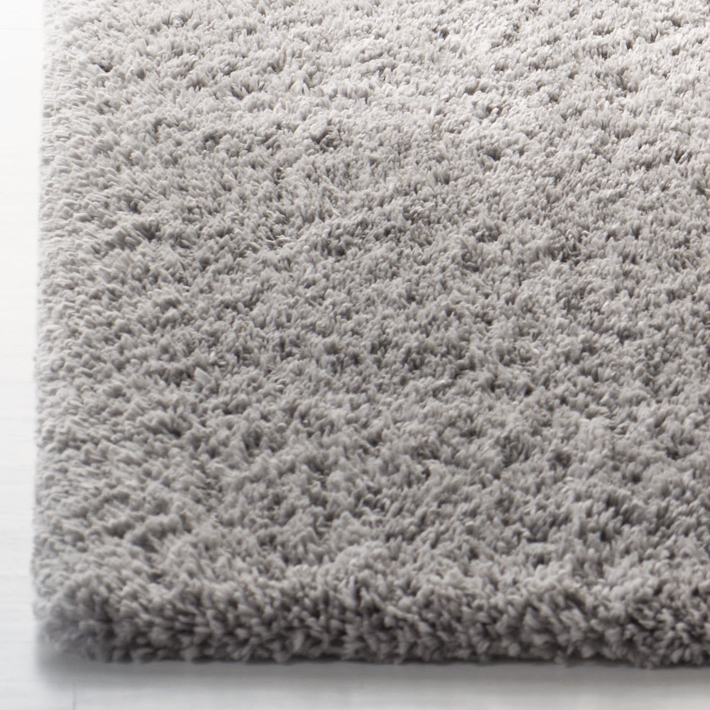 SAFAVIEH Fontana Jamie Solid Shag Runner Rug, Grey, 2'3" x 10'