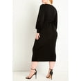 thumbnail image 3 of ELOQUII Women's Plus Size Cross Front Midi Dress, 3 of 6