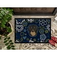 thumbnail image 3 of Carolines Treasures BB5064MAT 18 x 27 in. Blue Flowers Longhair Black & Tan Dachshund Indoor or Outdoor Mat, 3 of 4