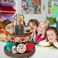 thumbnail image 4 of Back to School Tiered Tray Decor, ABC Pencil Decor, Colorful Wooden Table Decorations with Car Style, 4 of 6