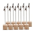 thumbnail image 5 of Raindrops 10Pcs Wood Metal Picture Holders for Wedding Table Numbers in Beige Color, 5 of 8