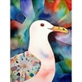 thumbnail image 1 of Seagull Bird Portrait Modern Folk Art Large Wall Art Poster Print Thick Paper 18X24 Inch, 1 of 5