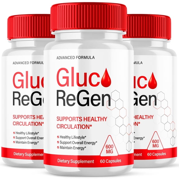 Gluco ReGen Advanced Glycogen Supplement All Natural Circulation Support 180 Capsules