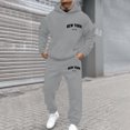 thumbnail image 3 of Yhkghxis NEW YORK Graphic Tracksuit Men 2 Piece Set Casual Workout Hoodies and Joggers Sweatsuits Sets Outfits with Pockets, 3 of 6