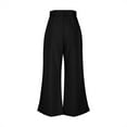 thumbnail image 4 of Stylish Olyvenn Linen Pants Women,High Waisted Palazzo Pants for Women Plus Size Dressy Casual Trousers Beach Vacation Office Work Black L, 4 of 8