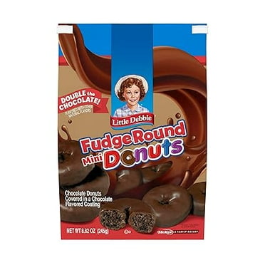 Little Debbie Fudge Round Mini Donuts, 8.82 OZ Bag (Pack of 2)