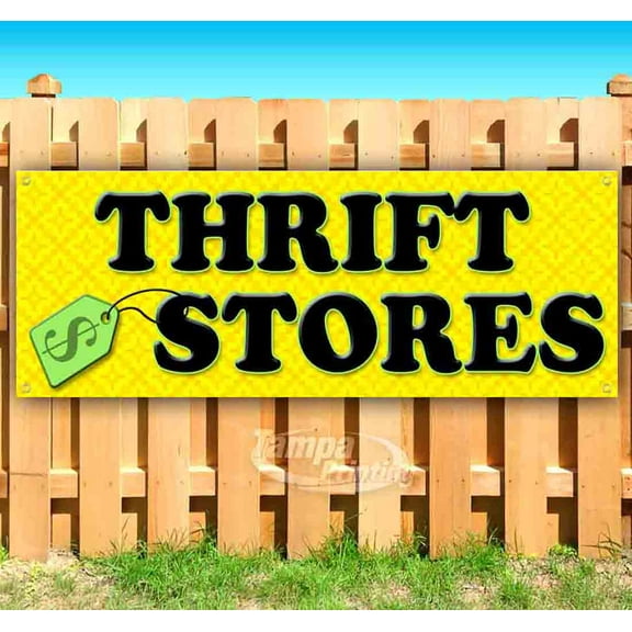 Thrift Stores 13 oz Vinyl Banner With Metal Grommets