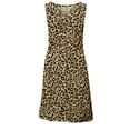 thumbnail image 4 of ICHUANYI Clearance Women's Sleeveless Loose Plain Dresses Casual Short Dress With Pockets Tie-Dye Gradient Print Dress(Khaki, XL) ICHUANYI WER2023081017191, 4 of 6