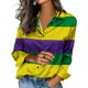 thumbnail image 5 of Blusas de Manga Larga para las Mujeres Imprimidas Chaqueta de Cárdigan, Abrigo de Denim Suelto Casual para el Invierno de la Primavera, 5 of 5