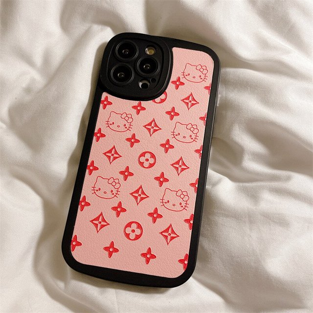 Funda de teléfono con dibujos animados de Hello Kitty para niñas, carcasa protectora anticaída para Iphone 12, 13pro Max, Kawaii