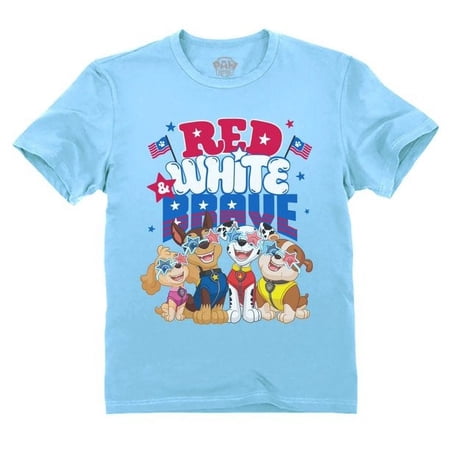 Paw Patrol 4th of July Celebration Outfit - USA Flag Patriotic Toddler Kids T-Shirt - Perfect for Boys and Girls - Celebratory Fourth of July Clothing - California Blue 2T