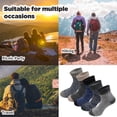 thumbnail image 4 of Women 5 Pairs Crew Socks Moisture Wicking Cotton Solid Socks Running Athletic Socks, 4 of 5