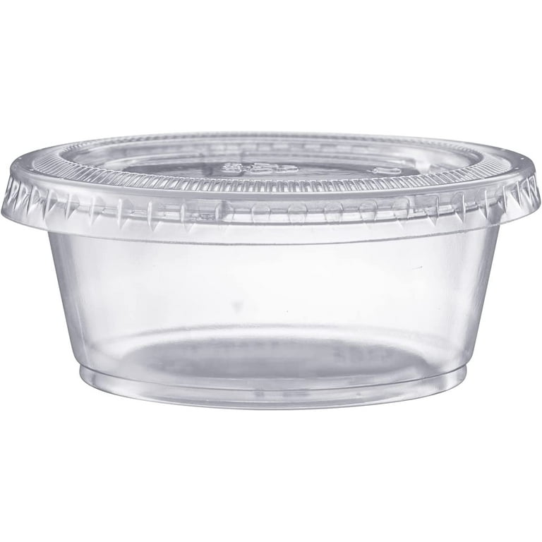 Comfy Package 3.25 Oz Condiment Containers Small Plastic Containers with  Lids, 200-Pack