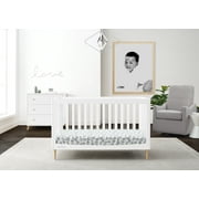 Delta Children Austin Acrylic 4-in-1 Convertible Baby Crib - Greenguard Gold Certified, Bianca White/Natural