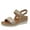 Khaki, variant on Vedolay Wide Sandals for Women Summer Wedge Sandals for Women Summer Thong Elastic Ankle Strap Comfortable Walking Slip on Shoes,Silver 7