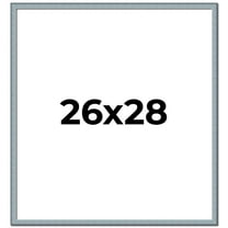 26x28 Frame Blue Scuffed Farm Board Solid Wood Picture Frame Width 0.75 Inches | Interior Depth 0.5