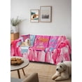 thumbnail image 6 of Happy Birthday Couch Cover for 2 Cushion Couch, Pink Balloons Bows Polka Dot Cakes Washable Love Seat Sofa Covers Slipcover, Throw Sofa Covers for Pets, Furniture Protector 71"x102", 6 of 9