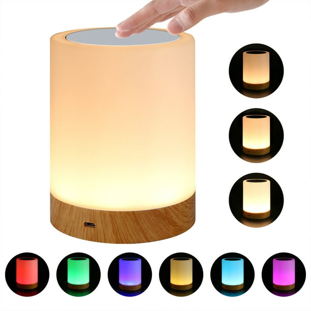 Veilleuse Led, Lampe de Chevet Tactile avec Télécommande, Lampe de