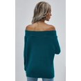 thumbnail image 3 of Pulls Femmes Robe Oversize Manches Longues Sexy hors Épaule Couleur Bloc Pull Pull Tops, 3 of 6