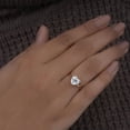 thumbnail image 5 of Cora Jewellery 2CT Hidden Halo Heart Moissanite Solitaire Engagement Ring For Women, 10K Yellow Gold, 5 of 6
