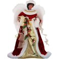 thumbnail image 1 of 14" Inch Standing Red Floral African American Black Angel Christmas Tree Topper or Table Top 414570A, 1 of 6